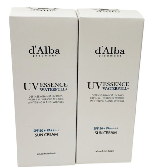D'ALBA UV ESSENCE VEGAN WATERFULL+SUN CREAM WHITENING & ANTI-WRINKLE BLUE-2PCS