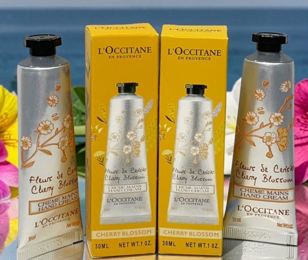 L'OCCITANE PROVENCE AROUND THE WORLD CHERRY BLOSSOM HAND CREAM 30ml SET OF 2
