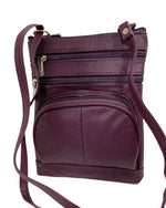 New PURPLE Small Leathers Crossbody Messenger Purse Bag  Adjustable Strap
