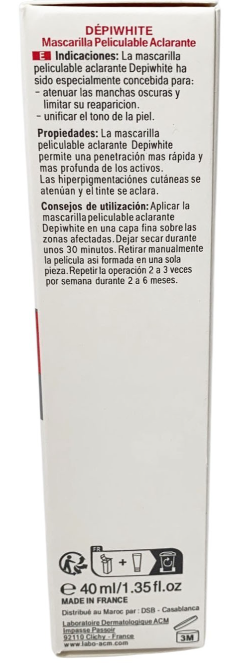 2-ACM Dépiwhite Whitening Peel Off Mask 40ml Fade Brown Spots & Even Skin Tone