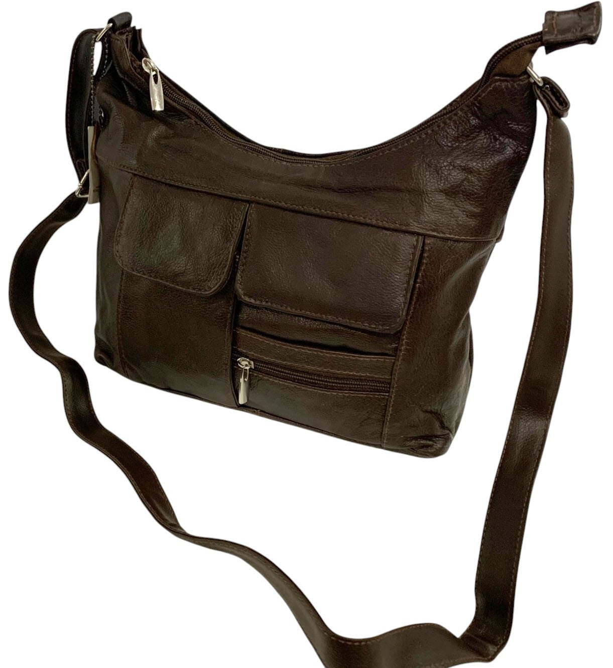 Brown Women Vintage Leather Cross Body Shoulder Bag Handbag Purse Hobo Satchel