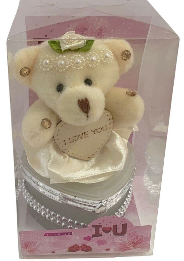 I Love You Bear With Heart Shaped Jewelry Gift Boxes SET OF 4 as On The Pictures