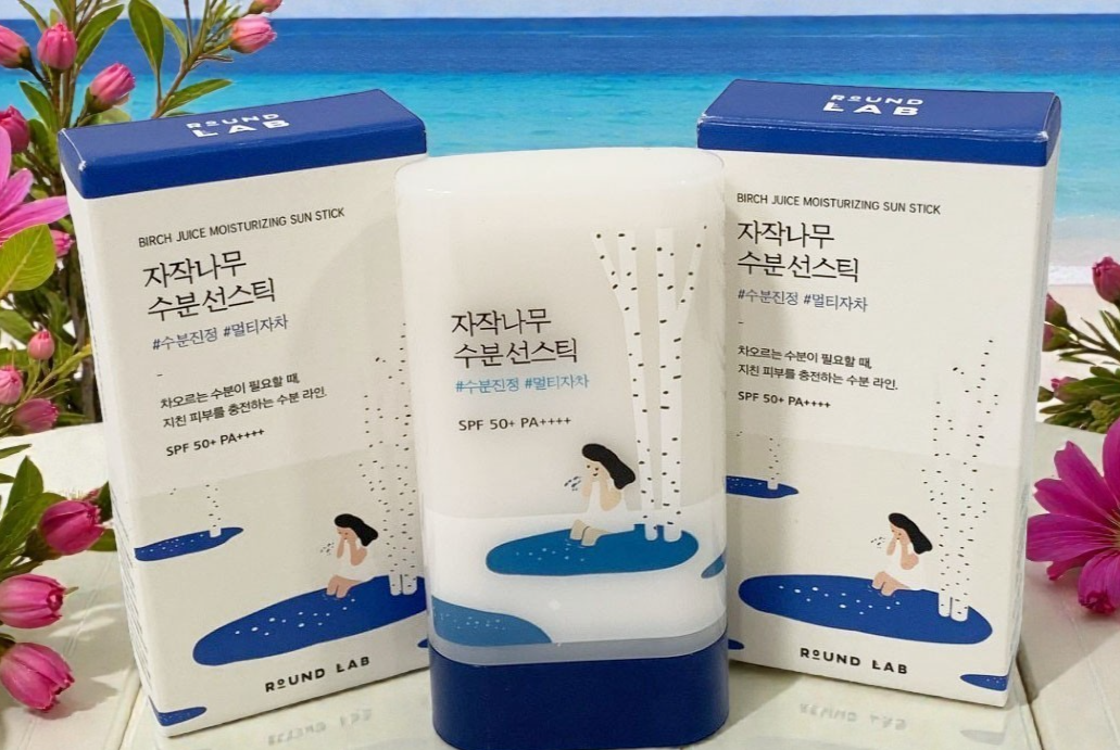 ROUND LAB Birch Juice Moisturizing Sun Stick SPF50+/PA++++ 19g SET OF 2 EX 01/28