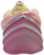 I Love You Bear With Heart Shaped Jewelry Gift Boxes SET OF 2 Pink & Fuchsia