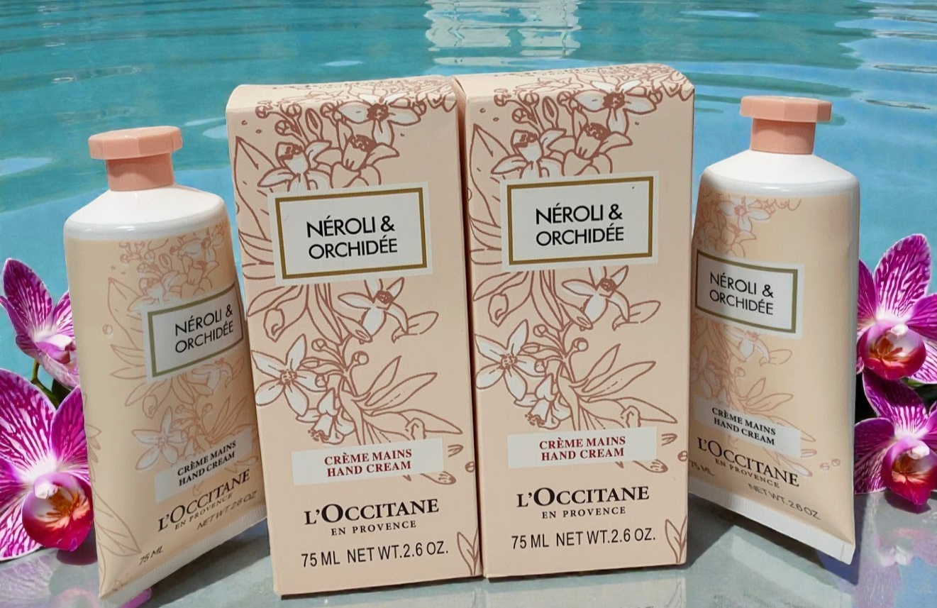 L'Occitane Neroli & Orchidee Hand Cream 75ml/2.6oz. SET OF 2 New In Box