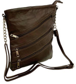 BROWN LARGE SOFT LEATHER MESSENGER SHOULDER BAG CROSS BODY SATCHEL FOR MEN/WOMEN