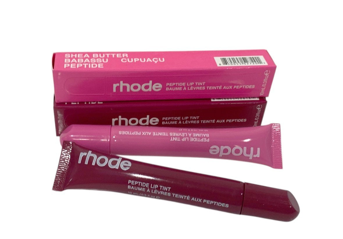 Rhode Peptide Lip Tint 10ml Shea Butter Sheer SET of 2 SHORTCAKE & ROSTBERRY JEL