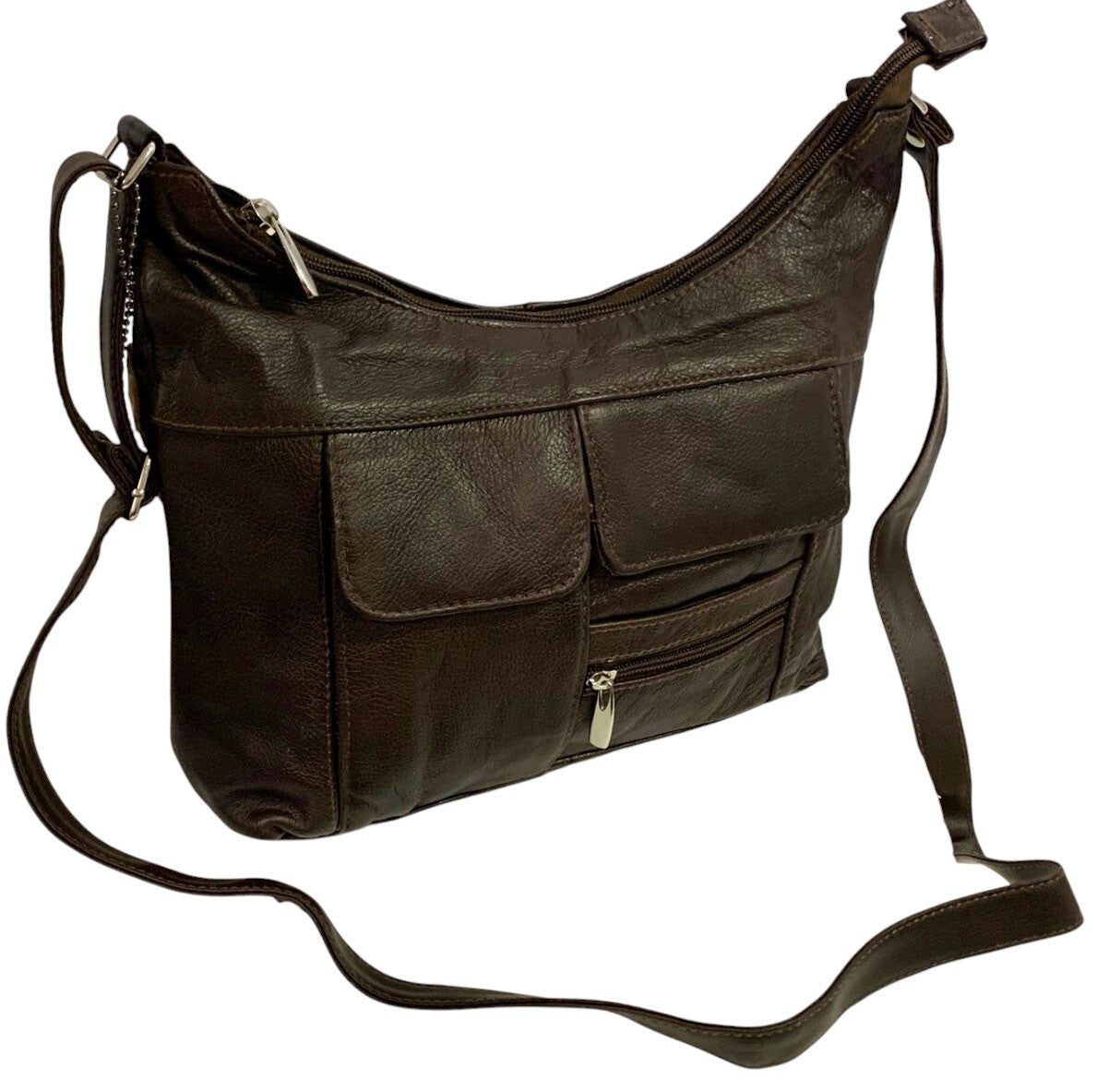 Brown Women Vintage Leather Cross Body Shoulder Bag Handbag Purse Hobo Satchel