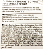 Dr.Melaxin Cemenrete Cyano Pink Spicule Serum 30ml /1.01oz Exp. Date 09/2028