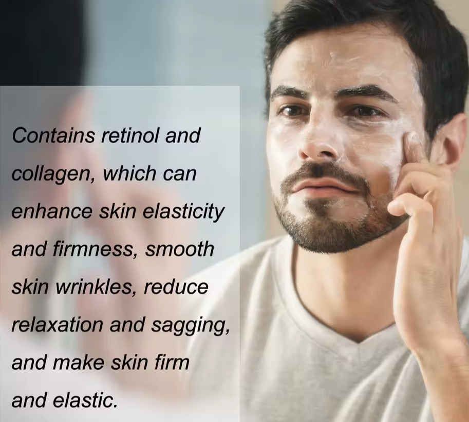 Collagen Cream for Men Anti Wrinkle with Retinol, Hyaluronic Acid, Vitamin E 50g