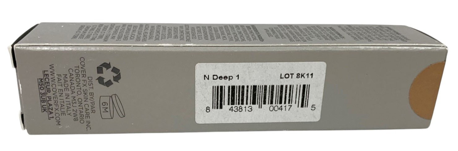 COVER FX Custom Cover Drops - N DEEP 1 - 0.25oz/ 7.5ml Made in Italy New in Box