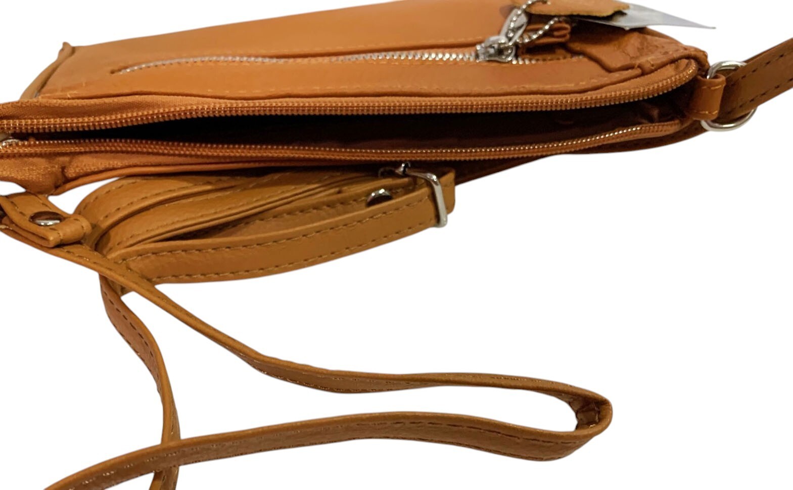 New Orange Cowhide Leather Small Handbag Crossbody Shoulder Bag  Purse for Women