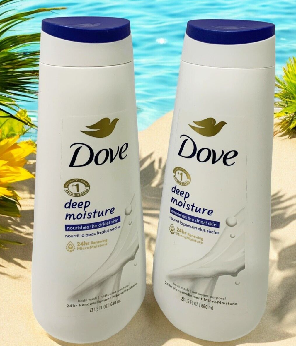 Dove Deep Moisture Nourishes The Driest Skin Body Wash 2 Pack 23 FL Oz Each