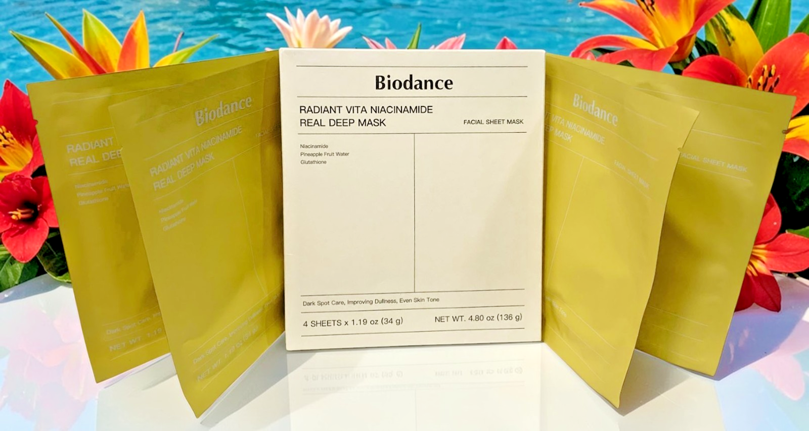 Biodance RADIANT VITA NIACINAMIDE REAL DEEP MASK PACK 34g x 4ea - DARK SPOT CARE