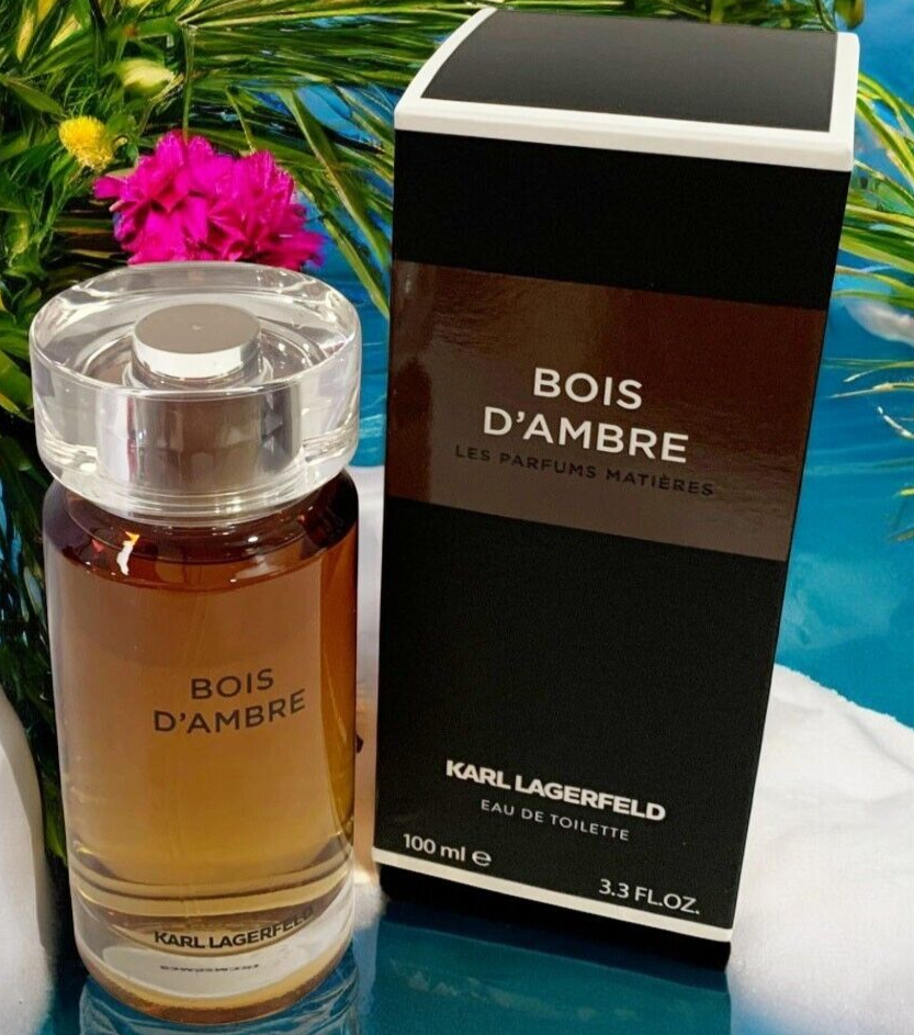 Karl Lagerfeld BOIS D'AMBRE Eau de Toilette Spray for Men 3.3oz NEW UNSEALED BOX