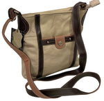 IVORY WOMENS MEDIUM COWHIDE LEATHER CROSS BODY SHOULDER MESSENGER BAG HANDBAG