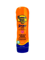 Banana Boat Sport Ultra sunscreen lotion bottle on a white background