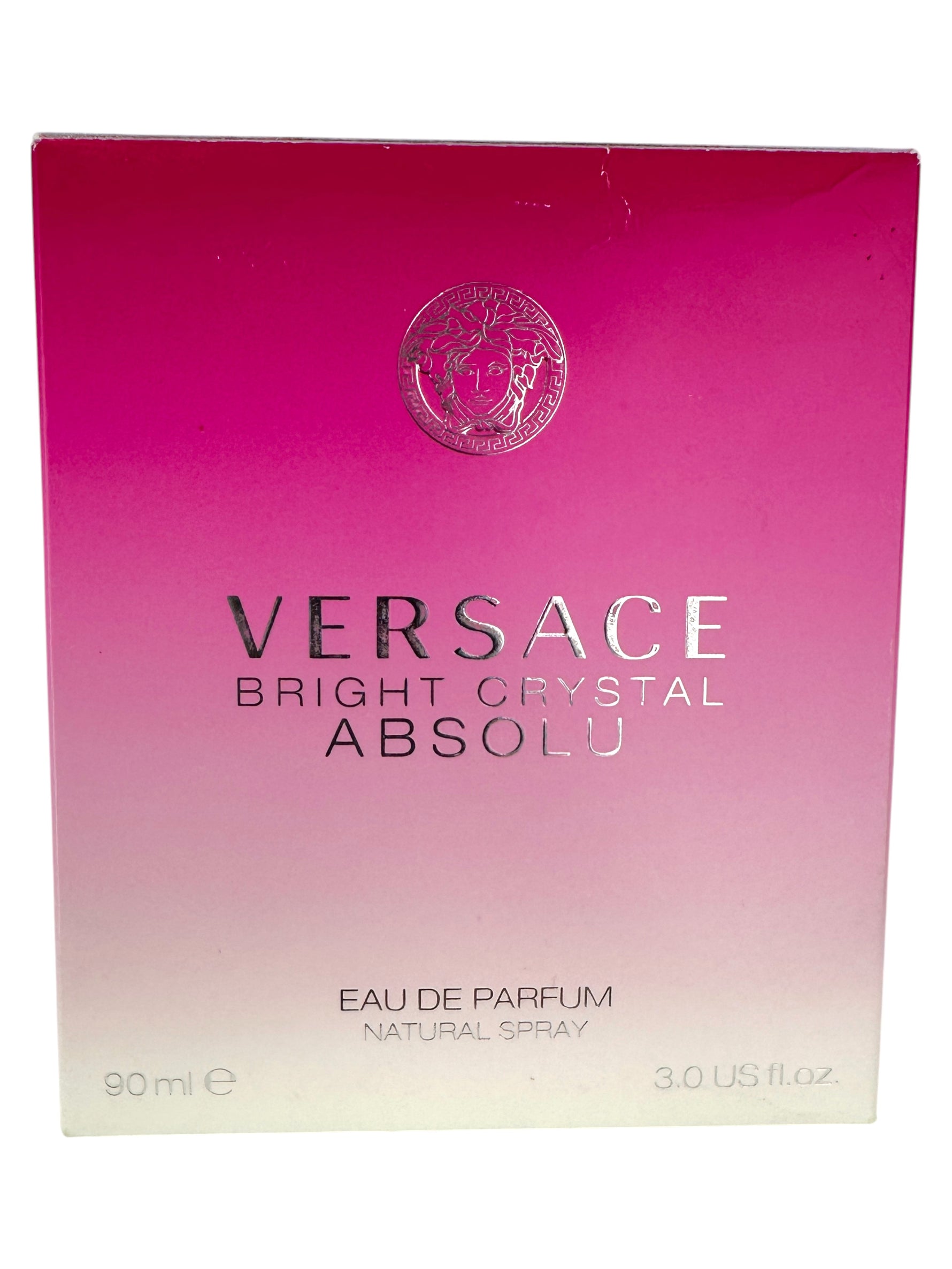 Versace Bright Crystal Absolu Eau de Parfum packaging on a white background