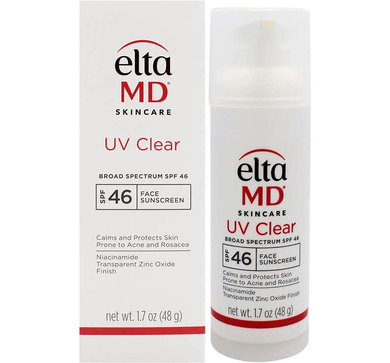 Eltma MD UV Clear sunscreen bottle and packaging on a white background