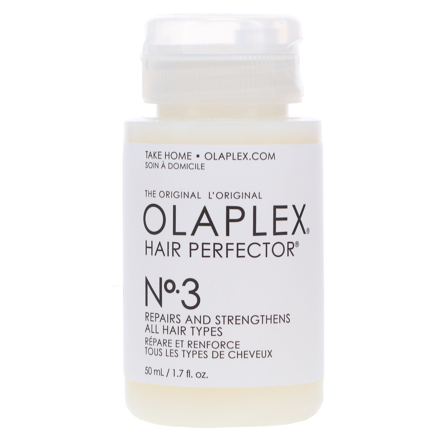 Olaplex Hair Perfector No.3 bottle on a white background