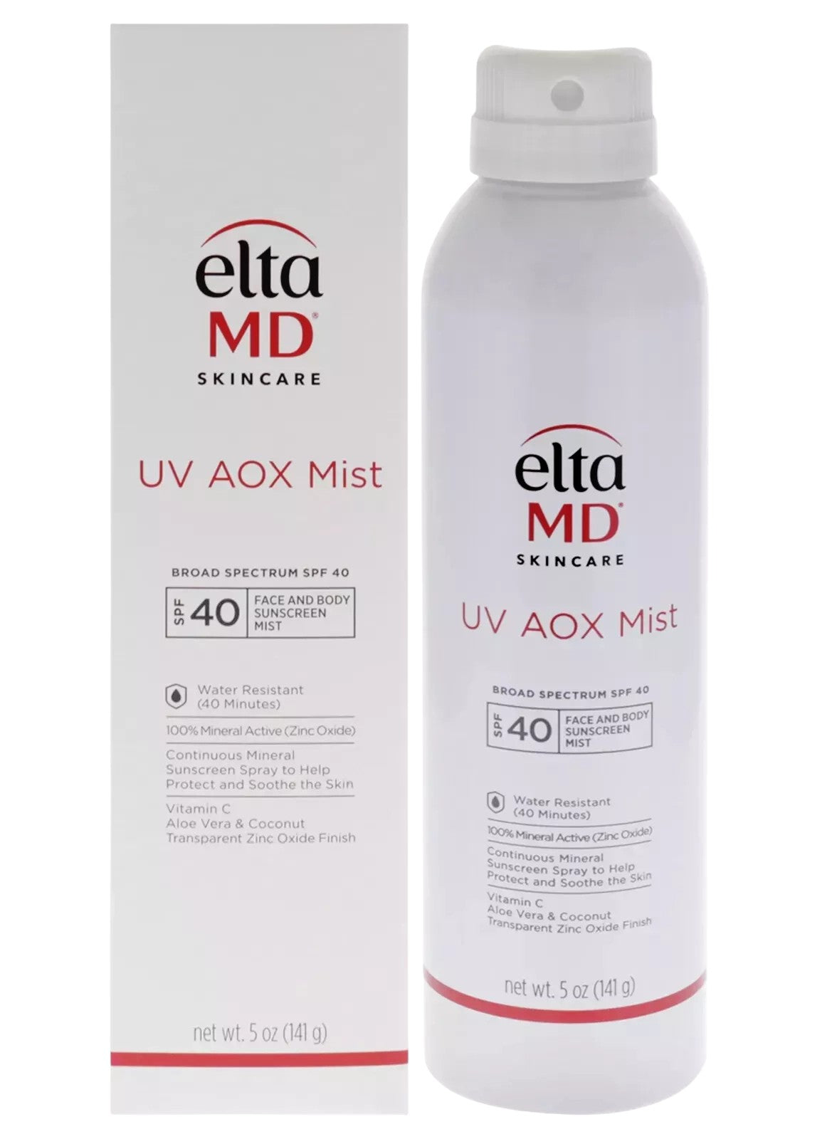 Eltamd UV AOX Mist bottle and packaging on a white background