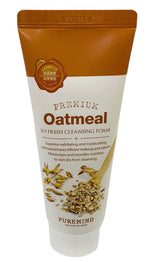 Tube of Premium Oatmeal So Fresh Cleansing Foam by Puremind on a white background
