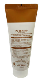 Tube of Puremind Oatmeal & Jo Freshening Cleansing Foam on a white background