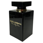 Black Dolce&Gabbana perfume bottle on a white background