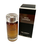 Karl Lagerfeld Bois d'Ambre perfume bottle and packaging on a white background